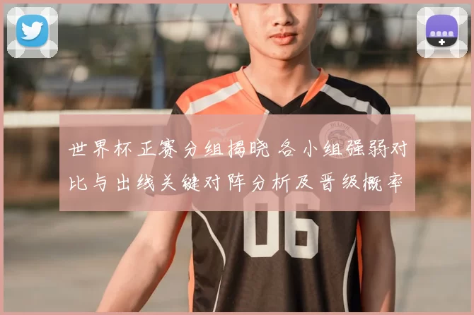 世界杯正赛分组揭晓 各小组强弱对比与出线关键对阵分析及晋级概率预判
